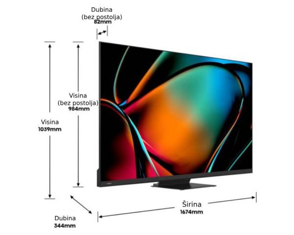 Televizor 75U8KQ Mini-LED 4K UHD Smart HISENSE - Image 2