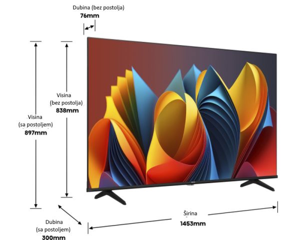 Televizor 50E7NQ Smart LED 4K UHD HISENSE - Image 2