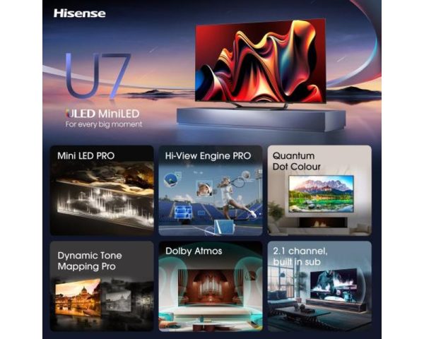 Televizor 75U7NQ ULED Mini-LED 4K UHD Smart HISENSE - Image 7