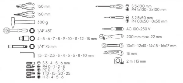 Komplet alata u koferu 60kom. LEVIOR - Image 2