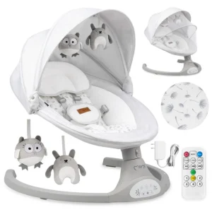 MoMi Kenani njihalica za bebe Light Grey 0-9kg