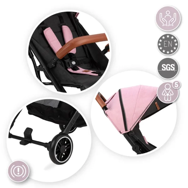 MoMi Estelle kišobran kolica pink 6m+ - Image 3