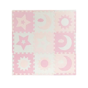 MoMi Nebe podloga za bebe - Puzzle od pene Pink