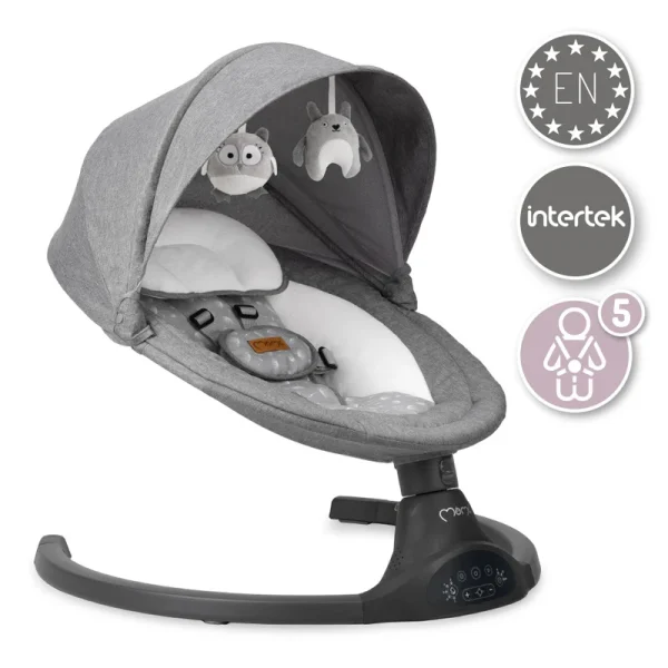 MoMi Kenani njihalica za bebe Dark Grey 0-9kg - Image 12