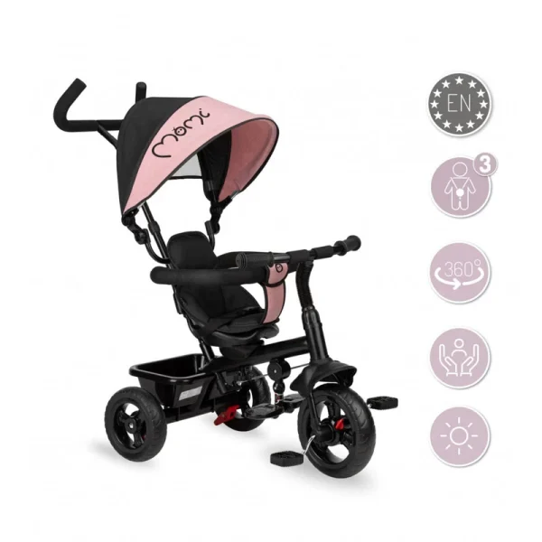 MoMi Iris tricikl za decu Pink 9m+ - Image 3