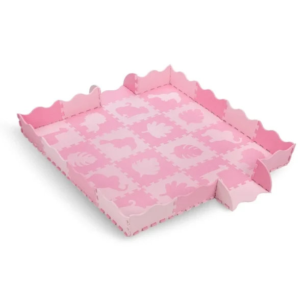 MoMi Zawi podloga za bebe - Puzzle od pene Pink - Image 4