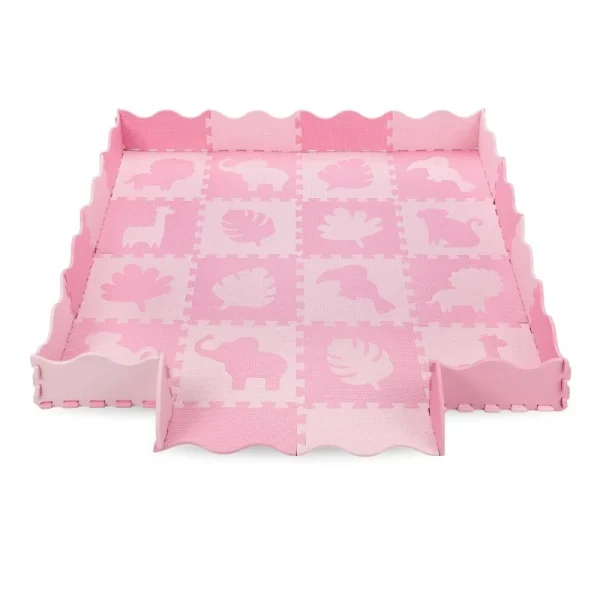 MoMi Zawi podloga za bebe - Puzzle od pene Pink - Image 3