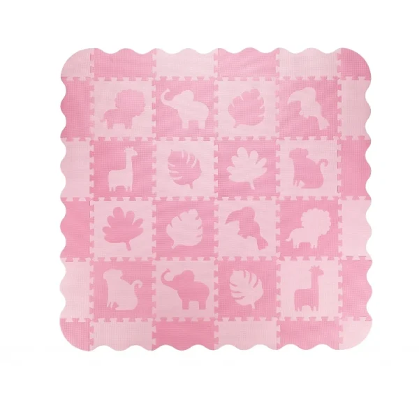 MoMi Zawi podloga za bebe - Puzzle od pene Pink - Image 2