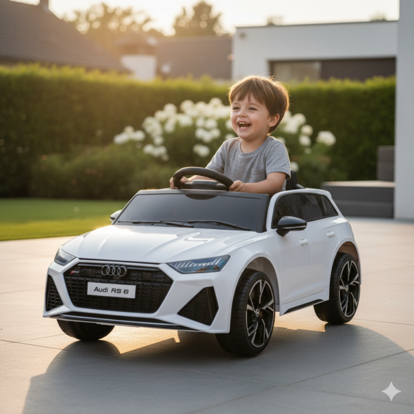 Audi RS 6 na akumulator bela 2206