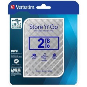 Verbatim HDD 2TB Silver Kocka