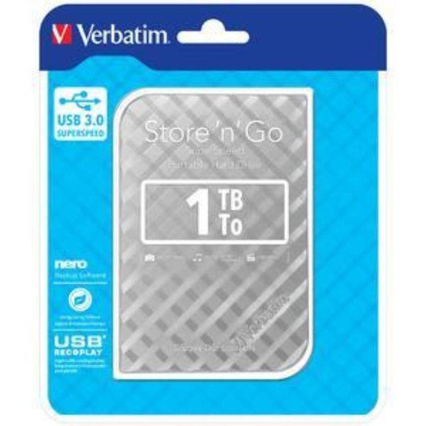 Verbatim HDD 1TB 3.0 Siv Kocka