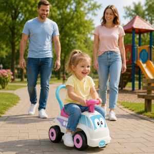 Dolu dečija auto-guralica 2u1 sa sirenom 026217
