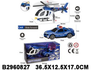 Policijski set helikopter i auto 082703K