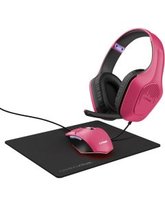 Miš + slušalice + podloga Trust GXT 790 Tridox 3u1 Pink