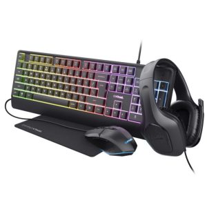 Tastatura+miš+slušalice+podloga Trust GXT 792 Quadrox
