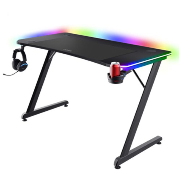 Sto Trust GXT 710 Luminus Pro RGB Gaming Desk Black - Image 2