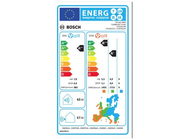 BOSCH Climate 2000 CL2000-Set 53 WE Inverter klima uređaj - Image 4
