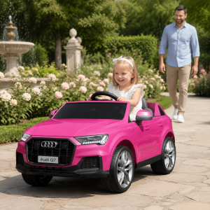 Licencirani Audi Q7 dečiji auto na akumulator – roze