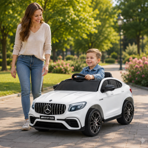 Licencirani Mercedes-AMG GLC 63 S Coupe dečiji auto – beli