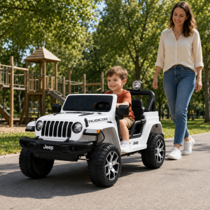 Licencirani Jeep Rubicon dečiji džip na akumulator – beli