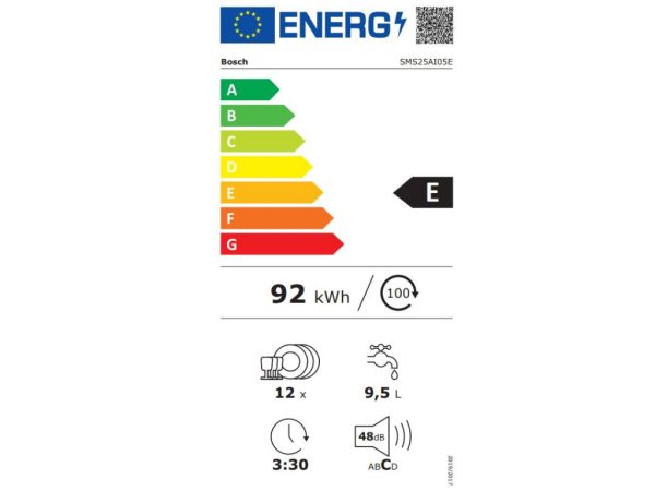 BOSCH Serija 2 SMS25AI05E Mašina za pranje sudova - Image 5
