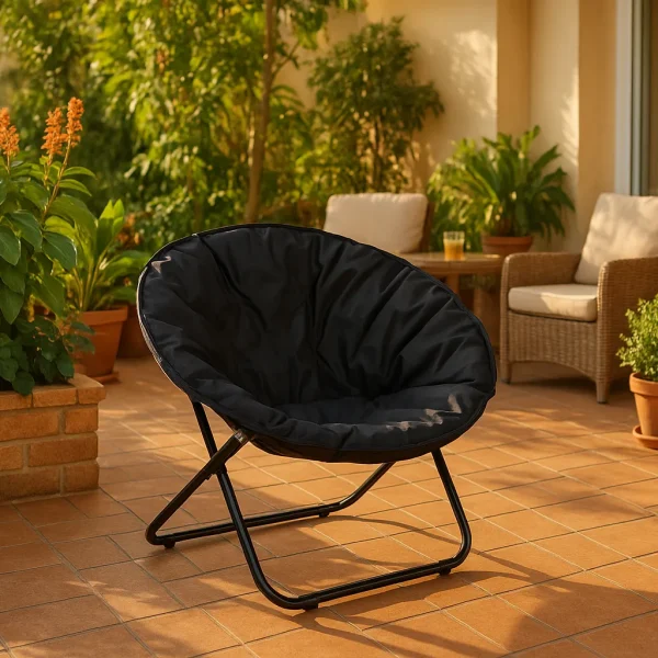Baštenska stolica 80x80x76cm crna LP-718000C