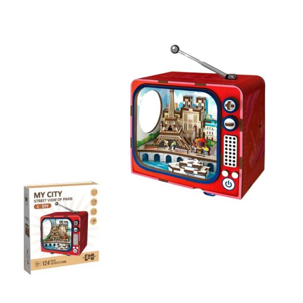 Drvene puzzle 3D Televizor Street View of Paris 91/71770