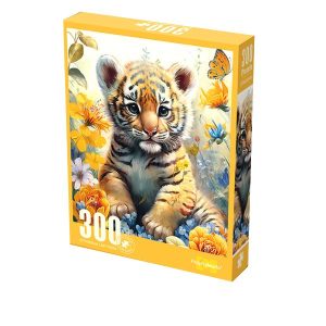Puzzle Tigar u cvetnom okruženju 300pcs 91/71074
