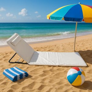 Ležaljka sklopiva za plažu 140x39cm Bež LP-722000B