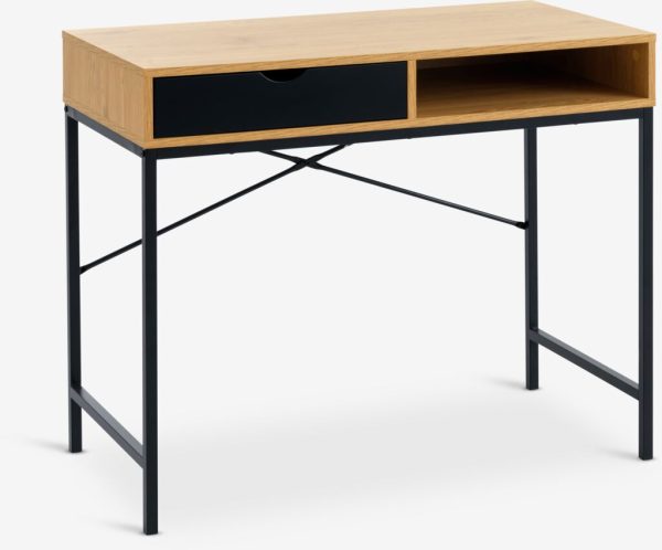 Radni sto PEDAL 48x95 hrast/crna - Image 3
