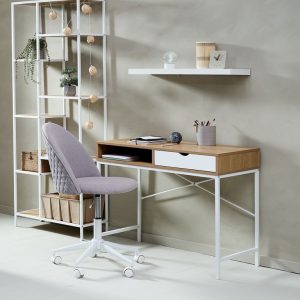 Radni sto PEDAL 48x95 hrast/bela