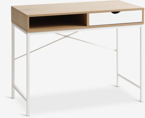 Radni sto PEDAL 48x95 hrast/bela - Image 2