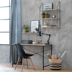 Radni sto BORG 60x120 hrast/crna