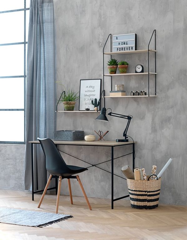 Radni sto BORG 60x120 hrast/crna