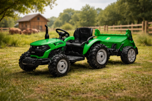 Dečiji električni traktor sa prikolicom 2219