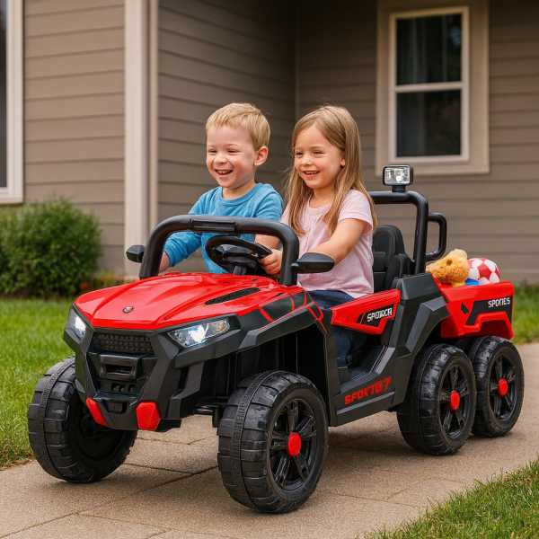 AdventureTruck – UTV na Akumulator sa Prikolicom 2218 crveni - Slika 2