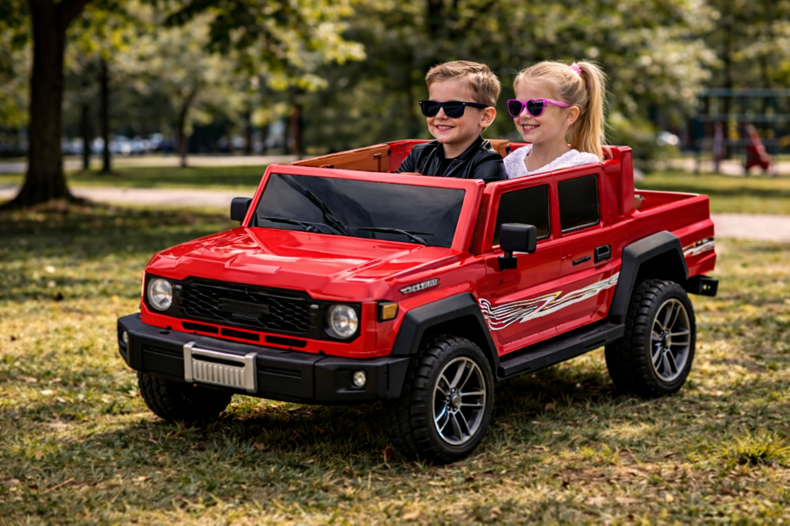 Terenac dvosed na akumulator 323 crvena - Slika 2