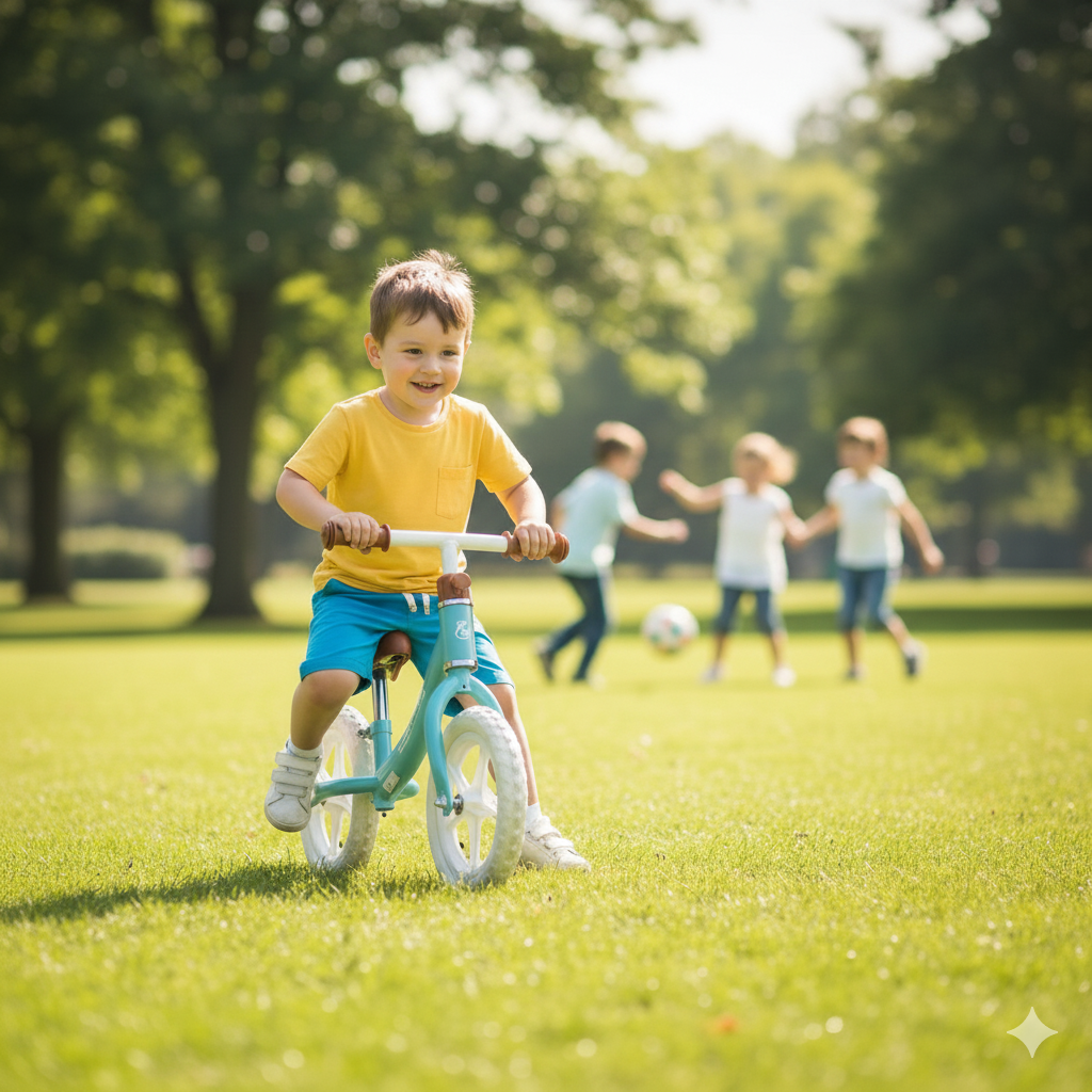 Dečiji balans bicikl – PLAYTIME Outdoor Activities 752 maslina - Slika 4