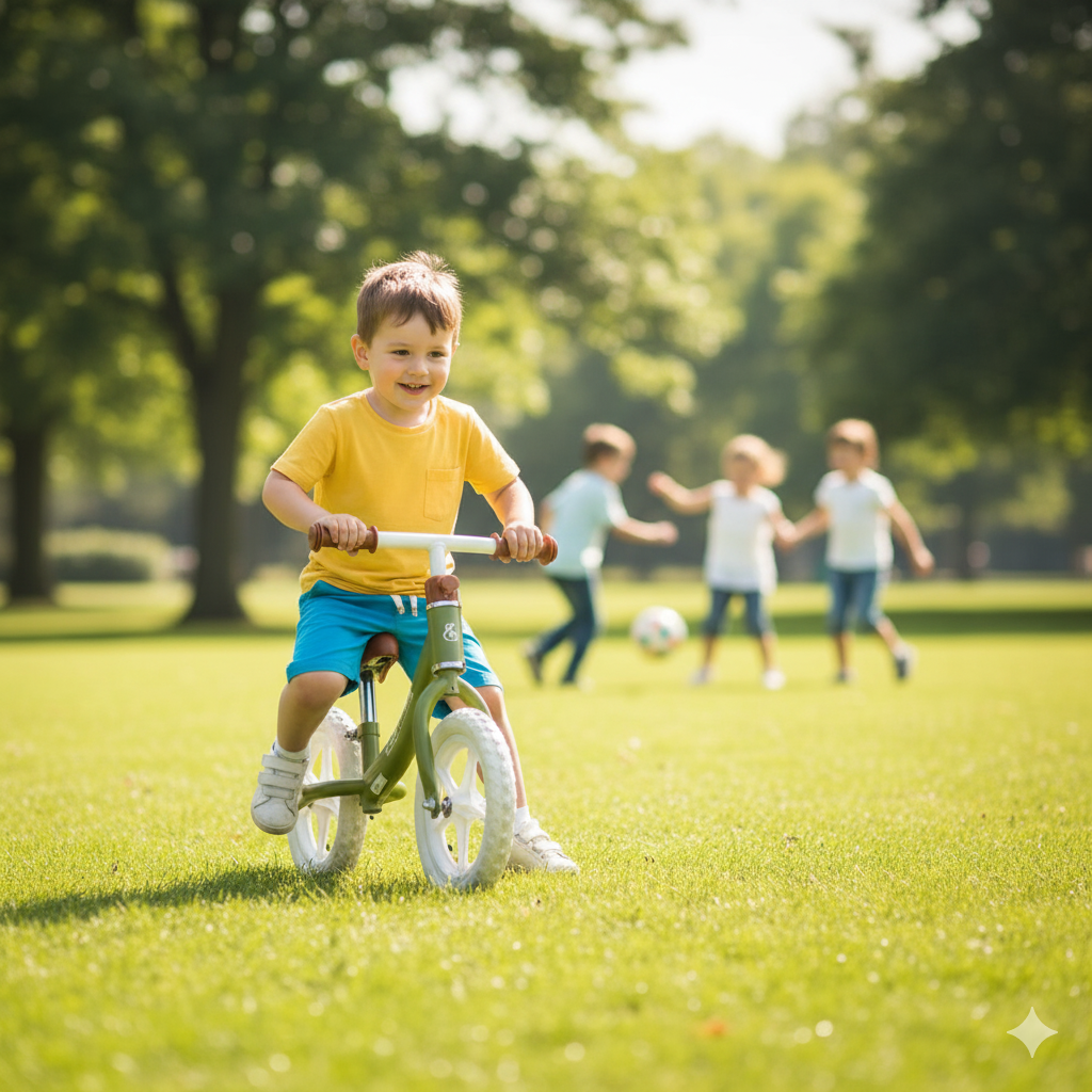 Dečiji balans bicikl – PLAYTIME Outdoor Activities 752 maslina - Slika 6