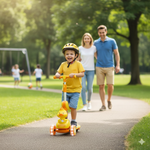 Trotinet za decu sa podesivom rucicom 664 zuta