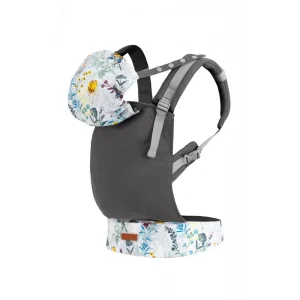 MoMi Kengur nosiljka Collete Grey Flowers