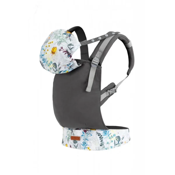 MoMi Kengur nosiljka Collete Grey Flowers