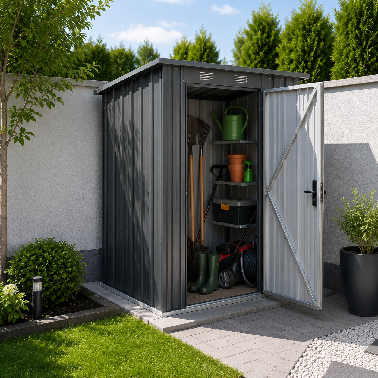 Fieldmann FZDO 1002 metalna baštenska kućica 2 m² - Slika 4