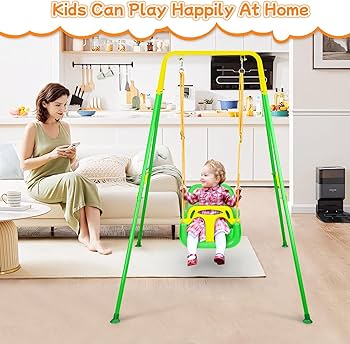 Ljuljaška za decu metalna 846 zelena - Slika 3