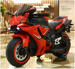 Dečiji motor sa pomoćnim točkovima 149 crveni