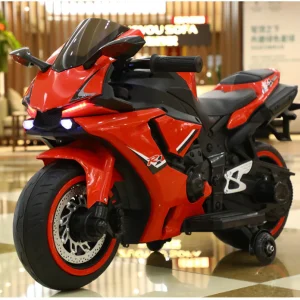 Dečiji motor sa pomoćnim točkovima 149 crveni