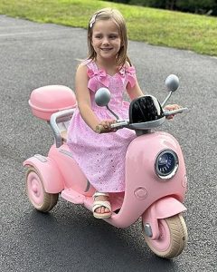 Dečiji retro skuter 151 za dvoje dece roze