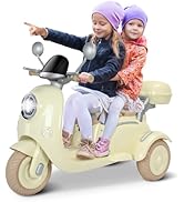 Dečiji retro skuter 151 za dvoje dece bež