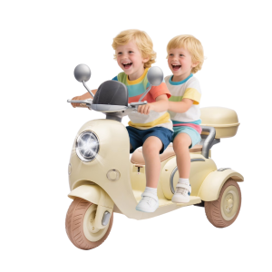 Dečiji retro skuter 151 za dvoje dece bež
