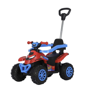 Dečija guralica 474 sa ručkom plavo-crvena Playtime